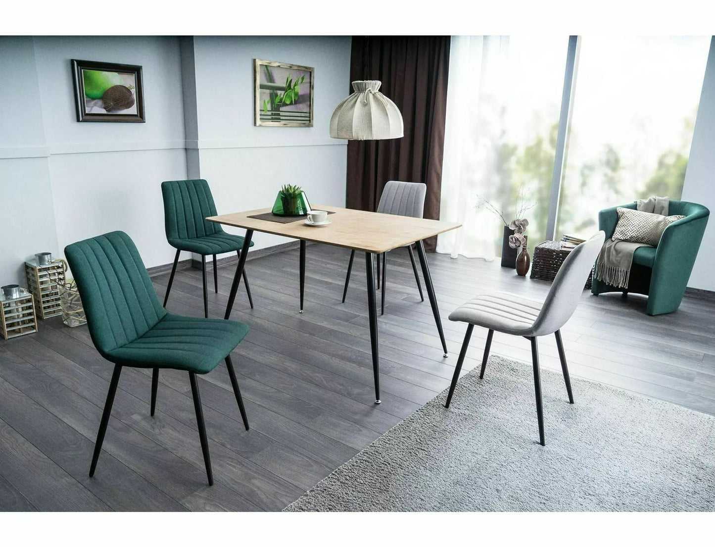 Kitchen Table Bootle | size: Length: 80cm, Width: 120cm, Height: 75cm | color: Oak | image: 1 | variant: 1004404