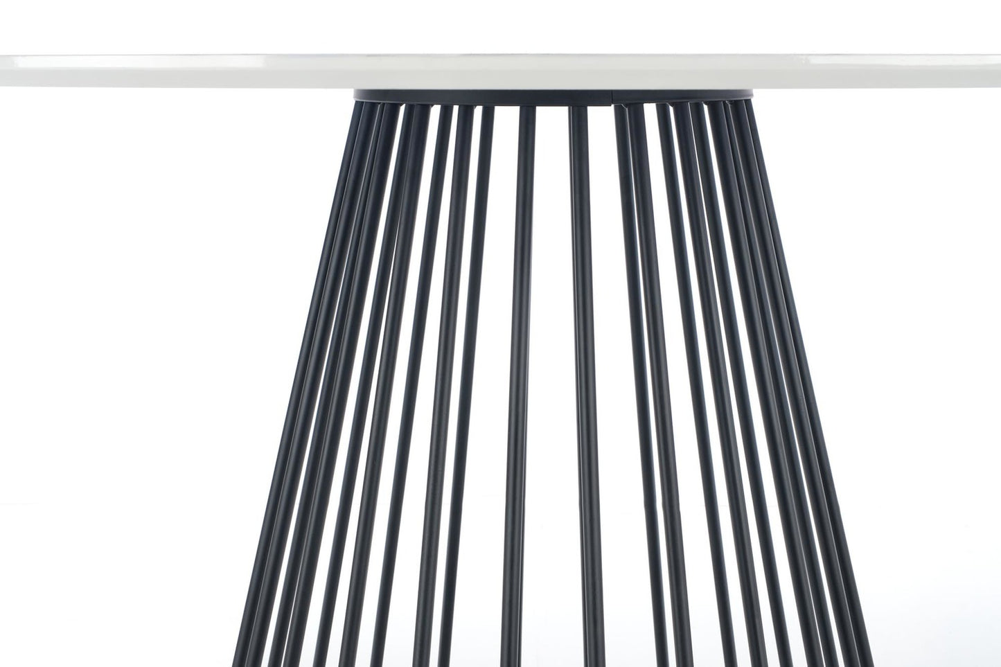Kitchen Table Brodway | size: Length: 110cm, Width: 110cm, Height: 75cm, Diameter: 110cm | color: White/Black | image: 5 | variant: 1016879