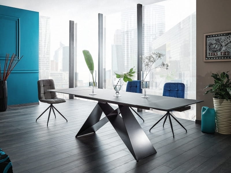 Kitchen Table Cannock | size: Length: 90cm, Width: 240cm, Height: 76cm | color: Black | image: 4 | variant: 1007679
