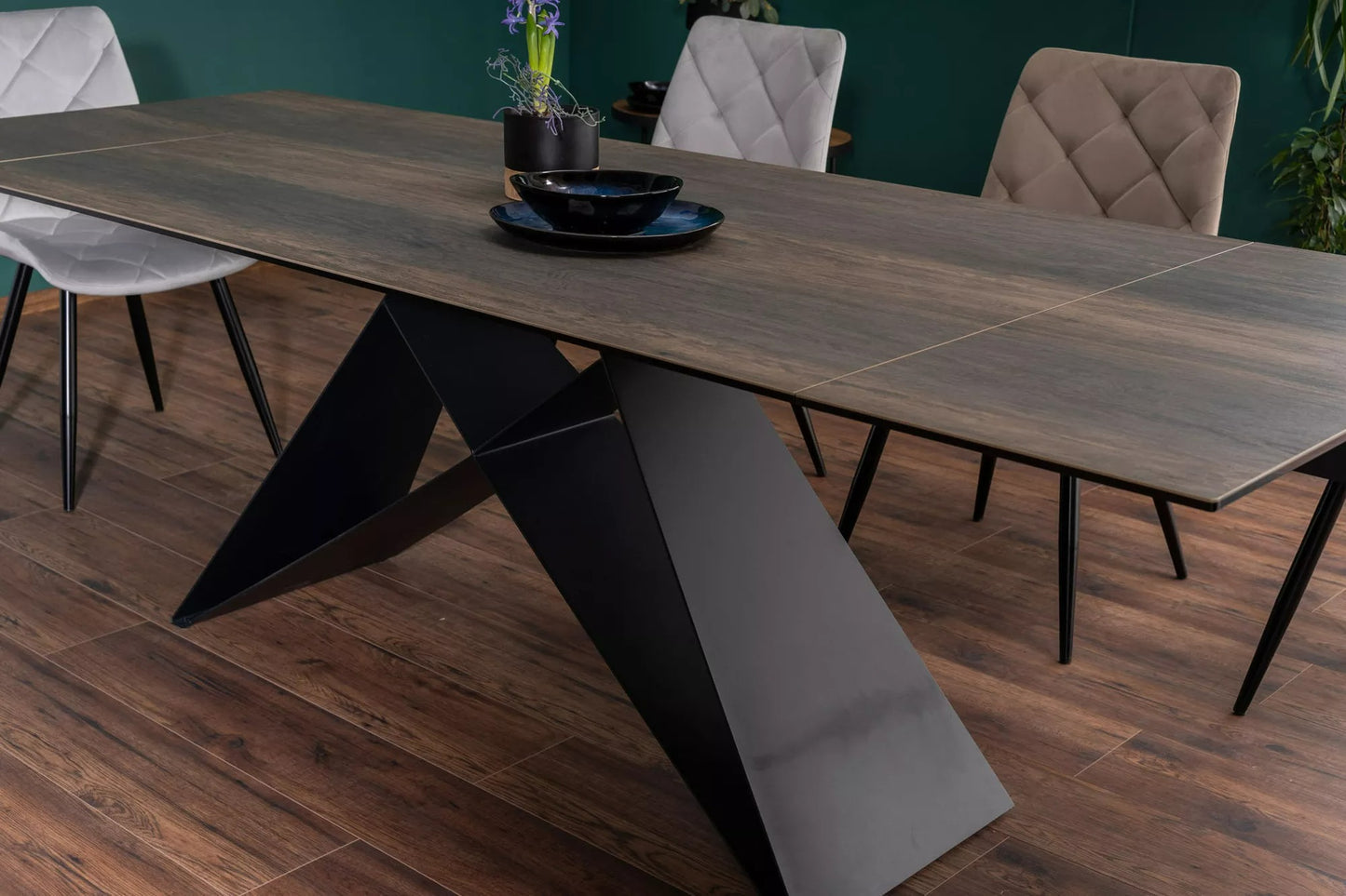 Kitchen Table Cannock | size: Length: 90cm, Width: 240cm, Height: 77cm | color: Brown | image: 3 | variant: 1004422