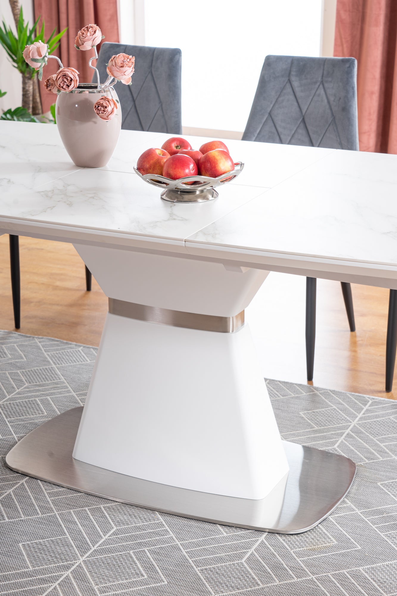 Kitchen Table Colleferro | size: Length: 90cm, Width: 210cm, Height: 76cm | color: White | image: 7 | variant: 1007675