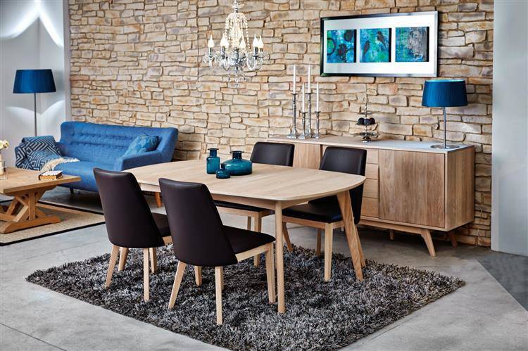 Kitchen Table East Bargoed | size: Length: 102cm, Width: 180cm, Height: 76cm | color: Oak | image: 4 | variant: 1005782
