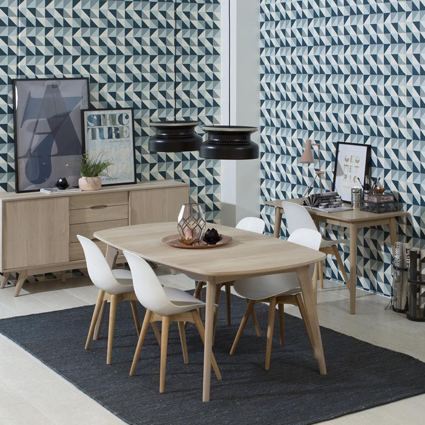 Kitchen Table East Bargoed | size: Length: 102cm, Width: 180cm, Height: 76cm | color: Oak | image: 5 | variant: 1005782