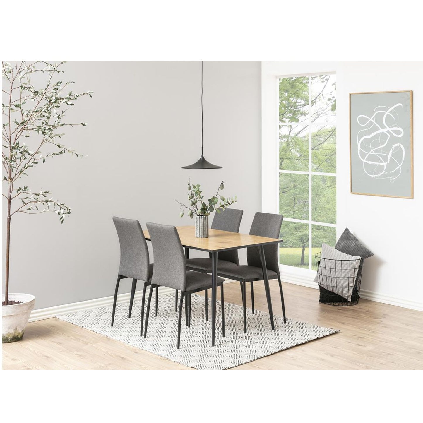 Kitchen Table East Ferndale | size: Length: 80cm, Width: 120cm, Height: 72cm | color: Oak | image: 2 | variant: 1006498