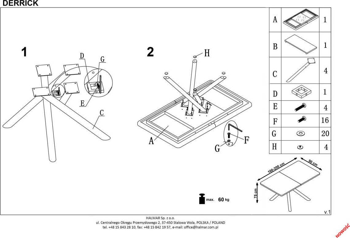 Kitchen Table East Jeddah | size: Length: 90cm, Width: 200cm, Height: 75cm | color: Oak | image: 8 | variant: 1006857