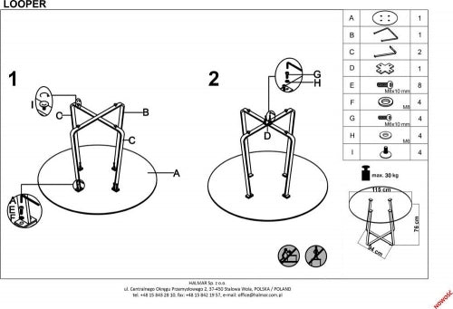 Kitchen Table East New Delhi | size: Length: 120cm, Width: 120cm, Height: 78cm, Diameter: 120cm | color: Oak | image: 10 | variant: 1006796