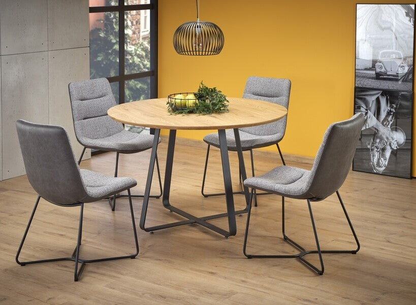 Kitchen Table East New Delhi | size: Length: 120cm, Width: 120cm, Height: 78cm, Diameter: 120cm | color: Oak | image: 5 | variant: 1006796