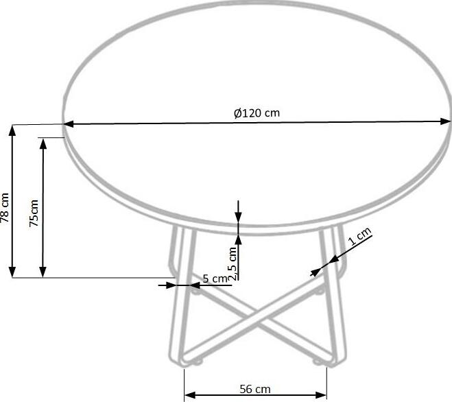 Kitchen Table East New Delhi | size: Length: 120cm, Width: 120cm, Height: 78cm, Diameter: 120cm | color: Oak | image: 9 | variant: 1006796