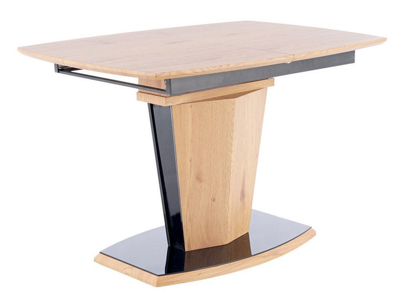 Kitchen Table East Petersburg | size: Length: 80cm, Width: 160cm, Height: 76cm | color: Black/Oak | image: 3 | variant: 1007792