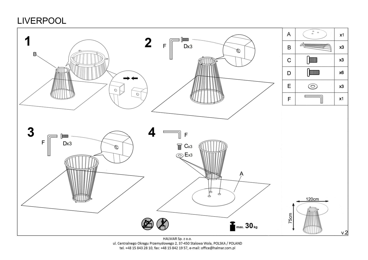 Kitchen Table East San Francisco | size: Length: 120cm, Width: 120cm, Height: 75cm, Diameter: 120cm | color: Transparent/Gold | image: 10 | variant: 1006815