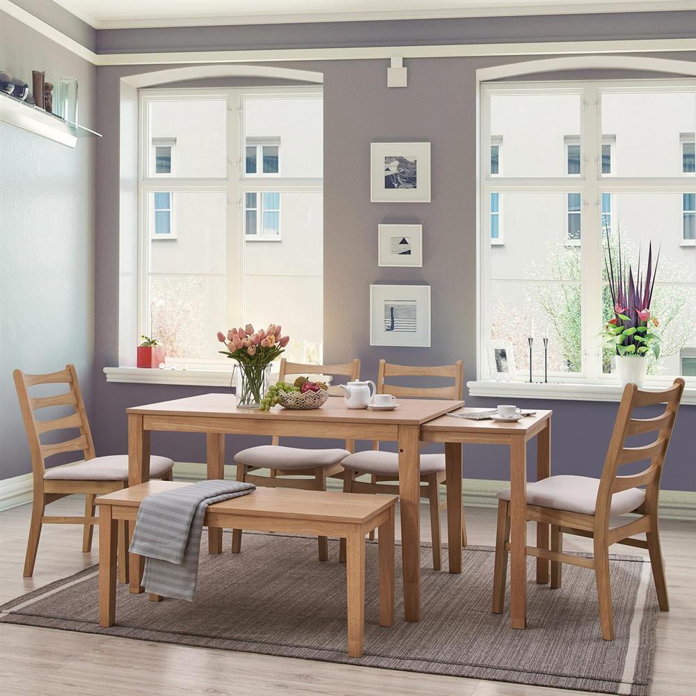 Kitchen Table East Sofia | size: Length: 75cm, Width: 195cm, Height: 75cm | color: Oak | image: 6 | variant: 1006012