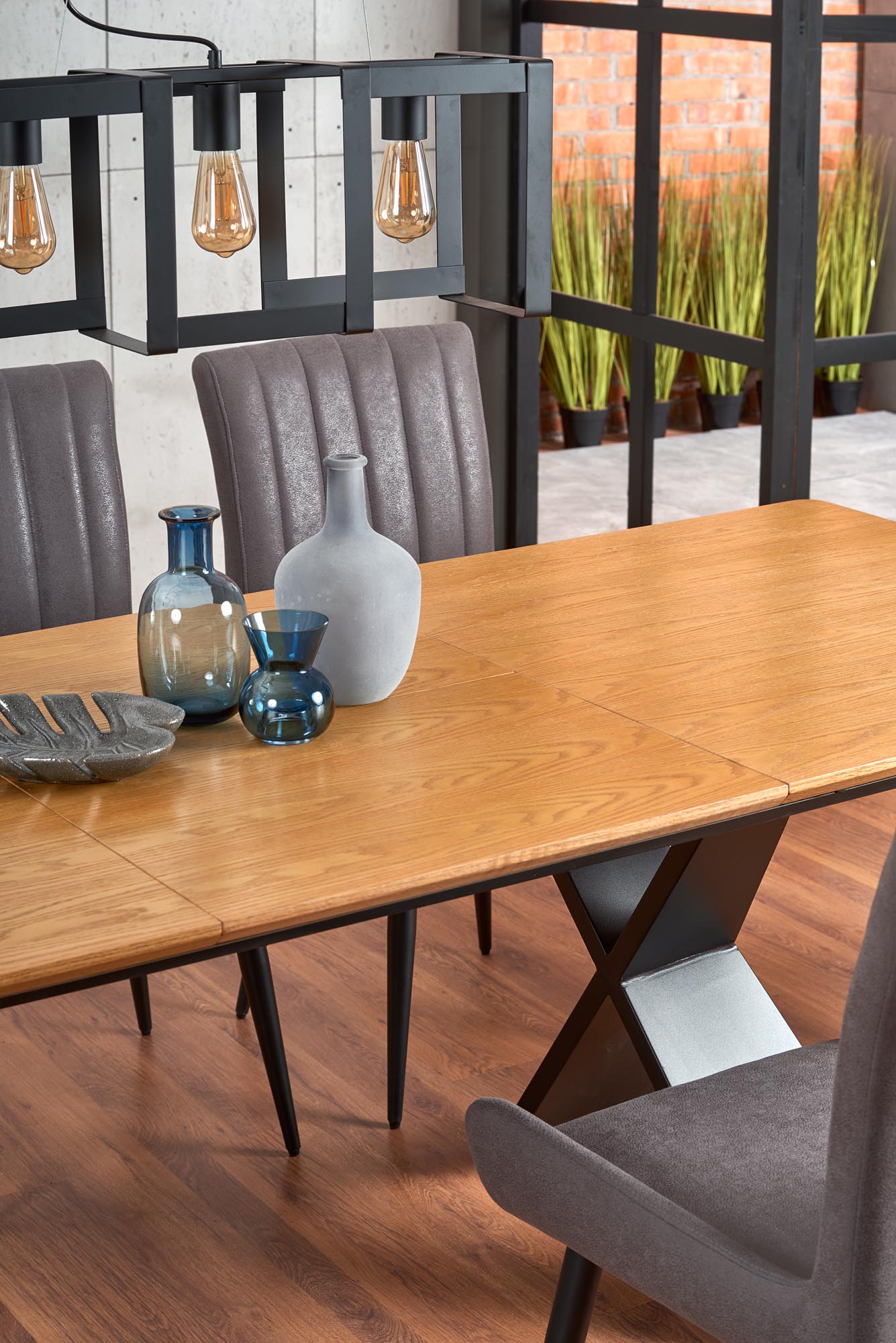 Kitchen Table East Washington D.C. | size: Length: 90cm, Width: 220cm, Height: 75cm | color: Black/Oak | image: 4 | variant: 1006861