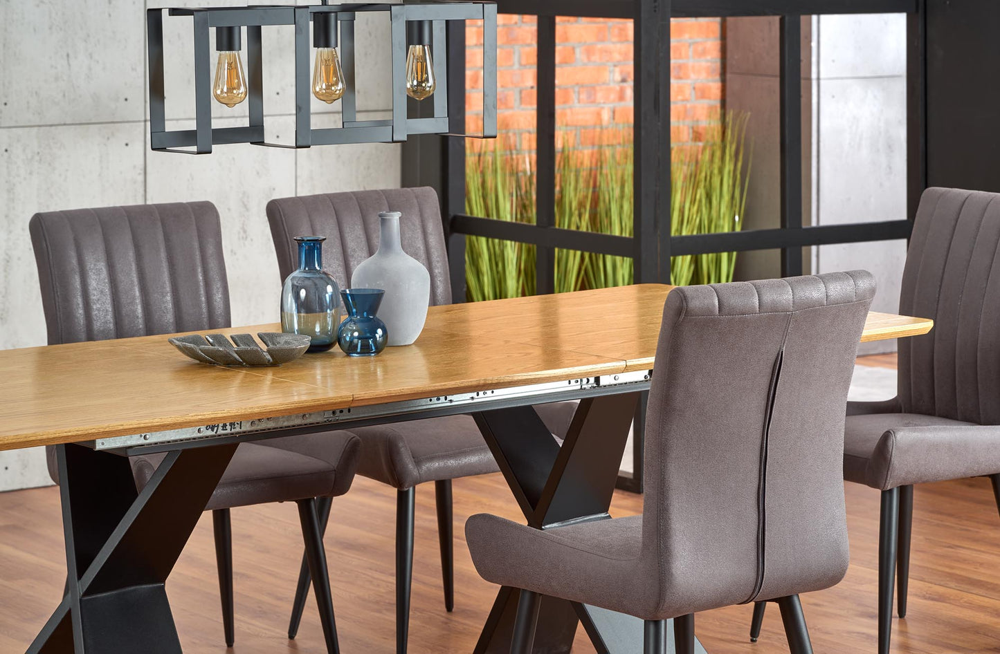 Kitchen Table East Washington D.C. | size: Length: 90cm, Width: 220cm, Height: 75cm | color: Black/Oak | image: 5 | variant: 1006861