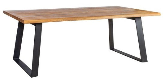 Kitchen Table East Witney | size: Length: 100cm, Width: 220cm, Height: 75cm | color: Black/Oak | image: 1 | variant: 1005089