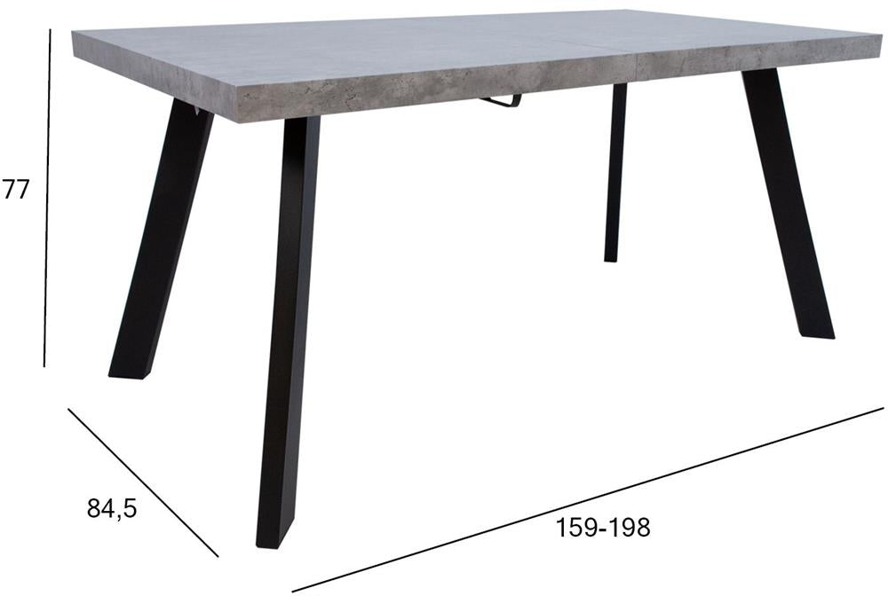 Kitchen Table Geneva | size: Length: 84.5cm, Width: 198cm, Height: 77cm | color: Gray | image: 8 | variant: 1001572