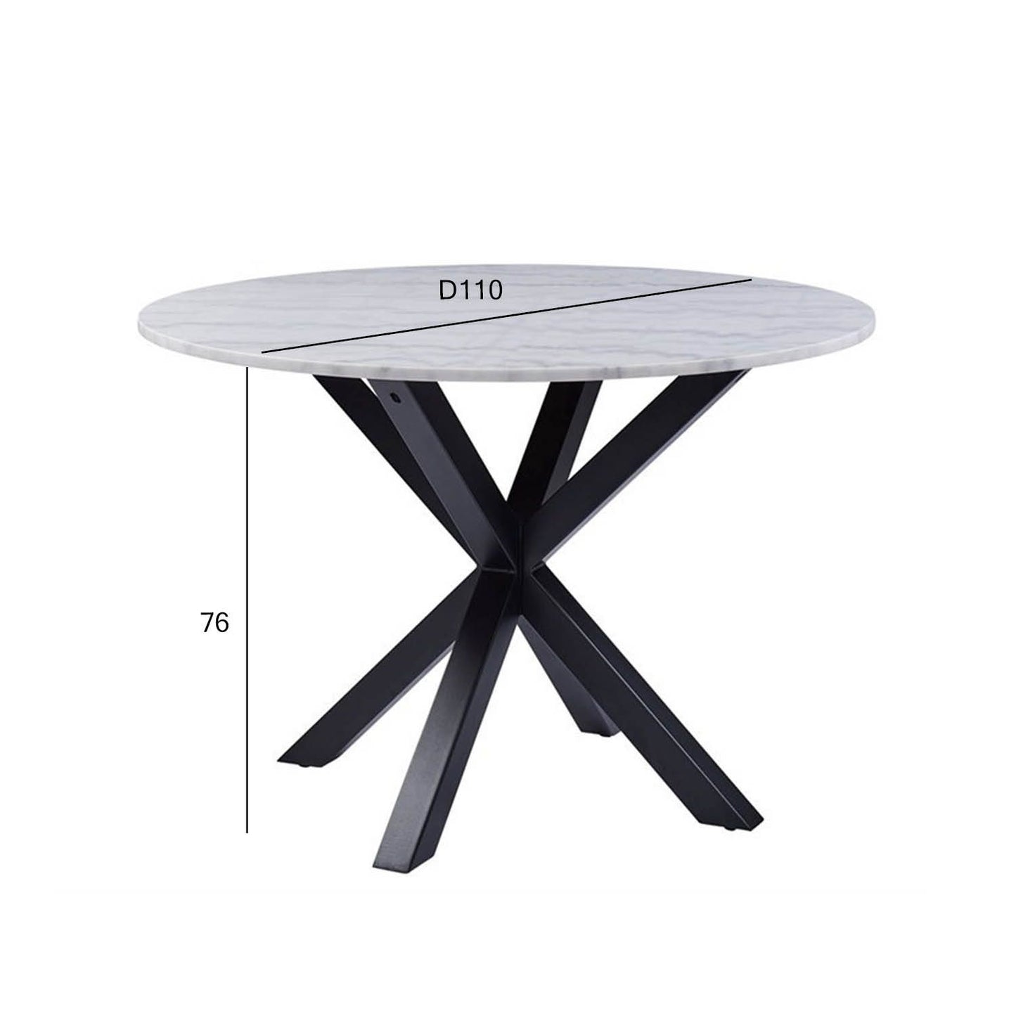 Kitchen Table Heaven 4 | size: Length: 110cm, Width: 110cm, Height: 76cm, Diameter: 110cm | color: White | image: 1 | variant: 1017880
