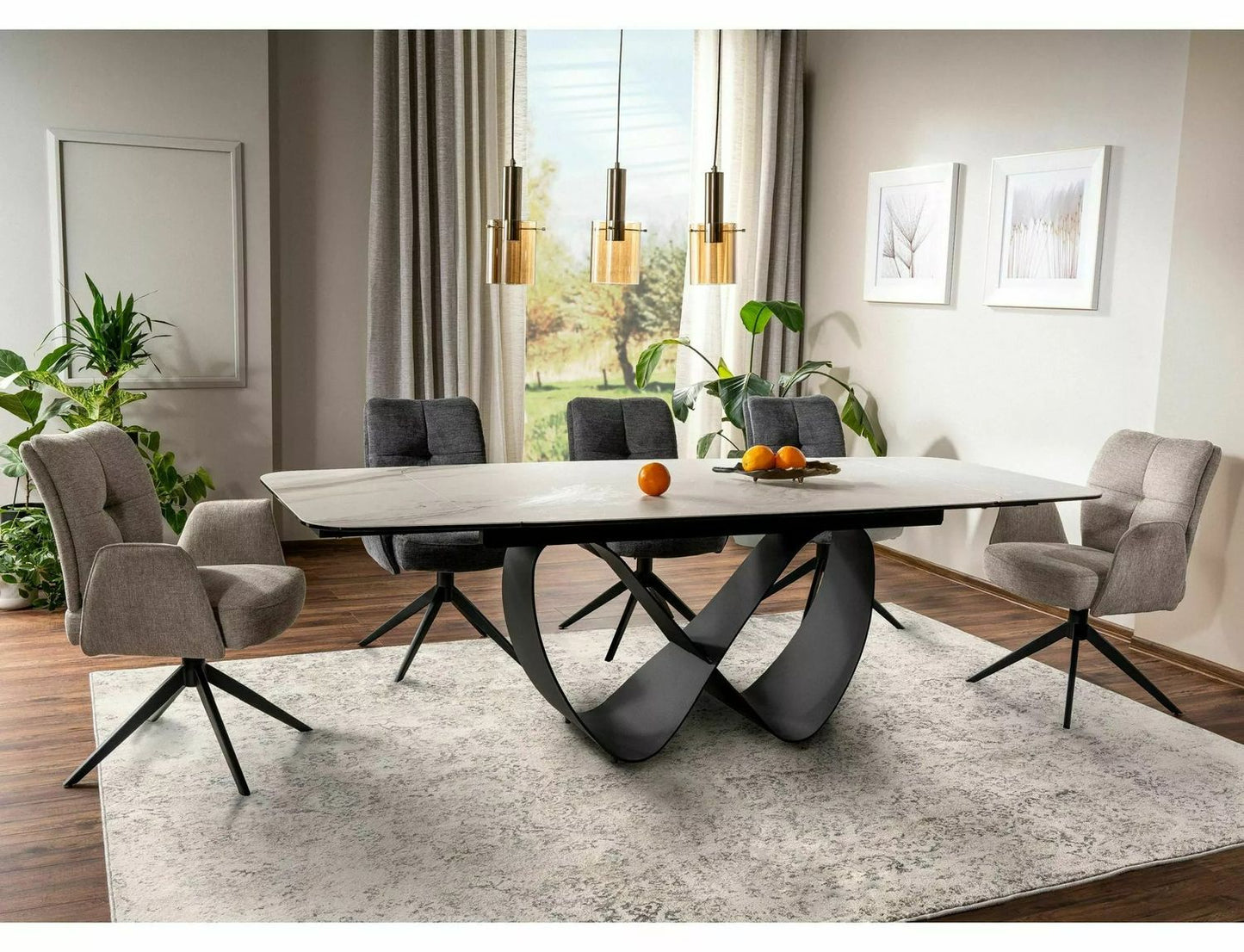 Kitchen Table Infinity | size: Length: 95cm, Width: 240cm, Height: 76cm | color: White | image: 5 | variant: 1006613