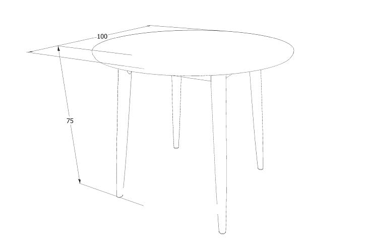 Kitchen Table Larson | size: Length: 90cm, Width: 90cm, Height: 75cm, Diameter: 90cm | color: White | image: 5 | variant: 1006551