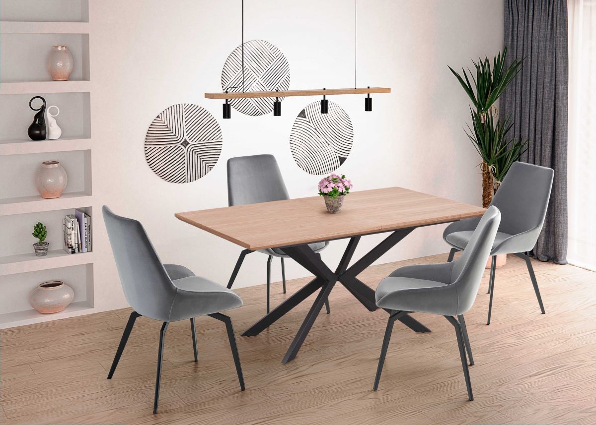 Kitchen Table Legart | size: Length: 90cm, Width: 200cm, Height: 76cm | color: Oak | image: 2 | variant: 1012805