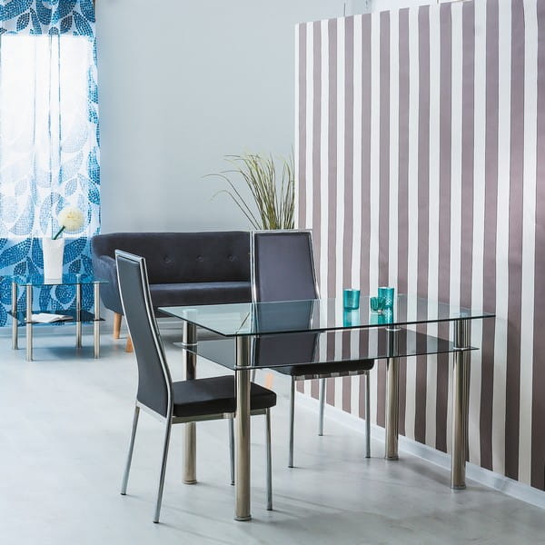 Kitchen Table Madras | size: Length: 60cm, Width: 90cm, Height: 75cm | color: Transparent | image: 2 | variant: 1011173