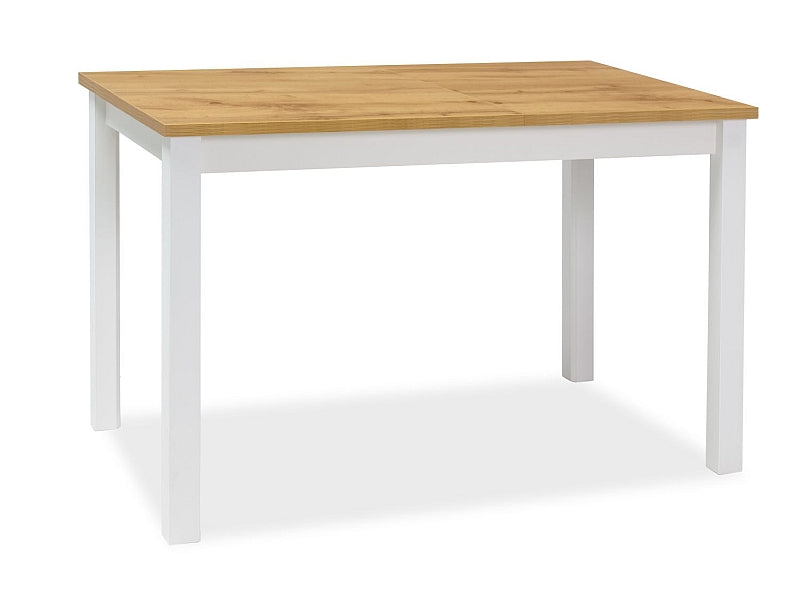 Kitchen Table Poole | size: Length: 60cm, Width: 100cm, Height: 75cm | color: White/Oak | image: 1 | variant: 1004293