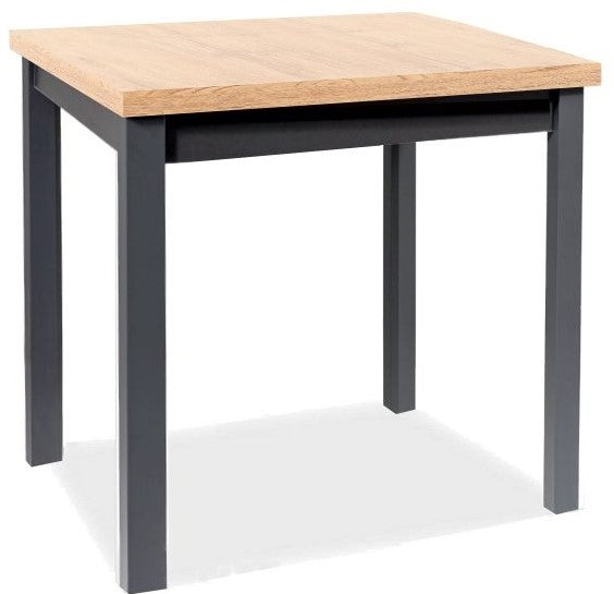 Kitchen Table Poole | size: Length: 65cm, Width: 90cm, Height: 75cm | color: Black/Oak | image: 1 | variant: 1004297