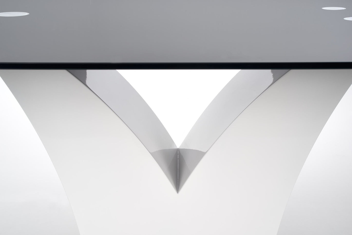 Kitchen Table Porth | size: Length: 90cm, Width: 160cm, Height: 76cm | color: White/Black | image: 3 | variant: 1006820