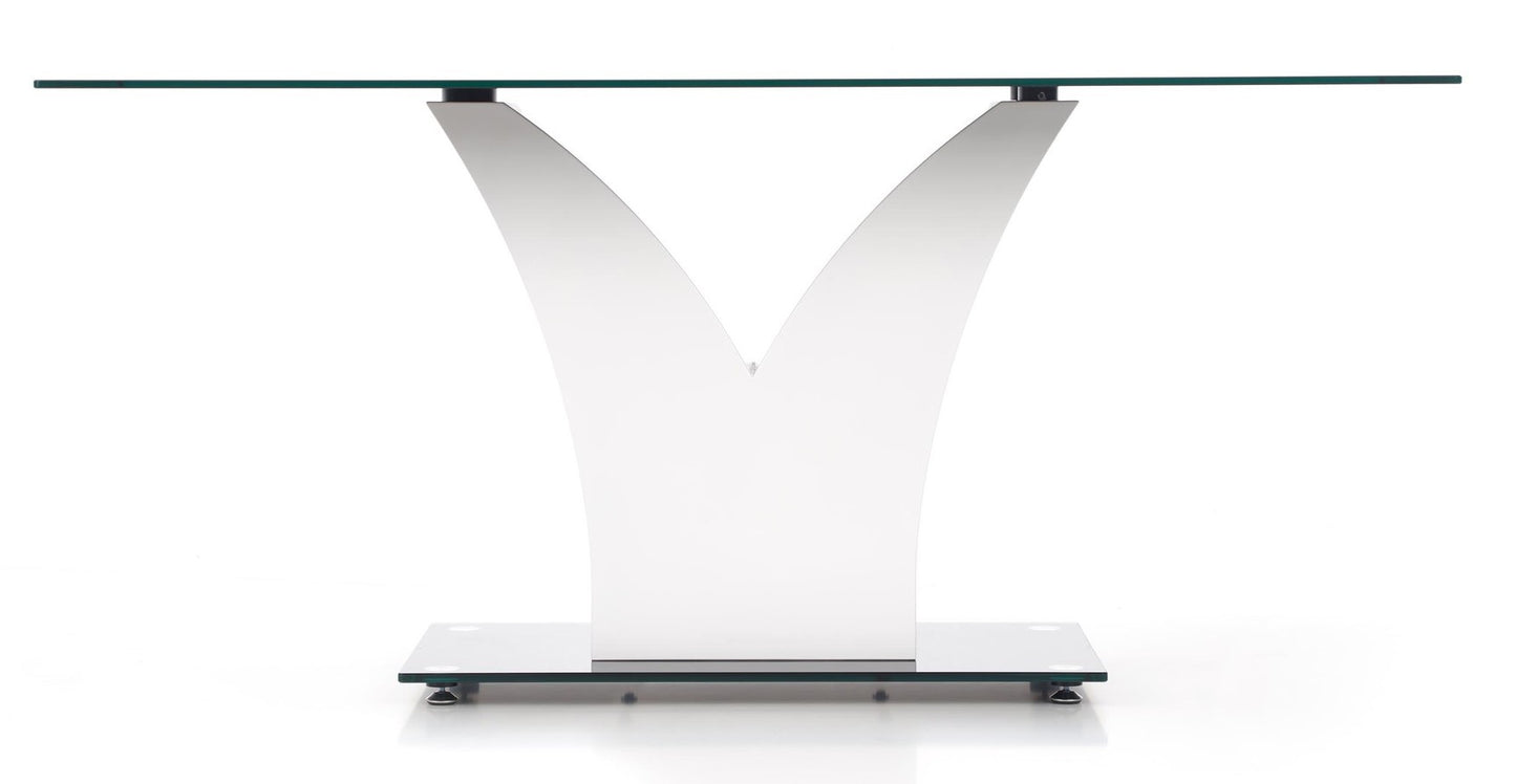 Kitchen Table Porth | size: Length: 90cm, Width: 160cm, Height: 76cm | color: White/Black | image: 6 | variant: 1006820