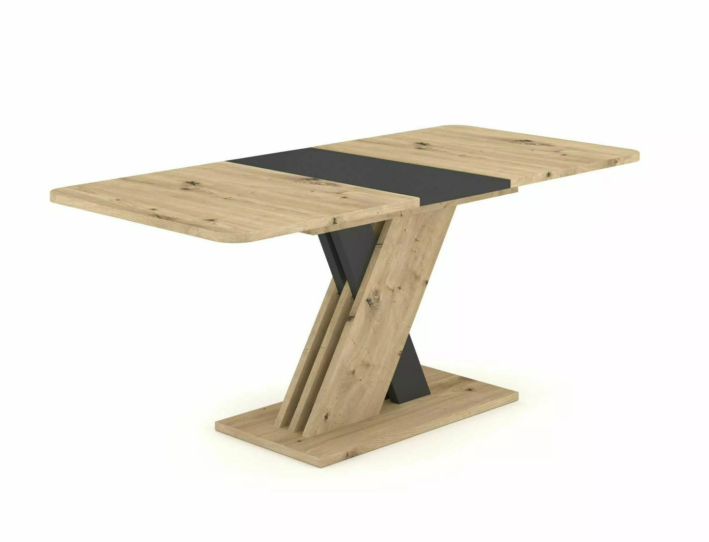 Kitchen Table Redditch | size: Length: 85cm, Width: 180cm, Height: 76cm | color: Oak/Grey | image: 3 | variant: 1004309