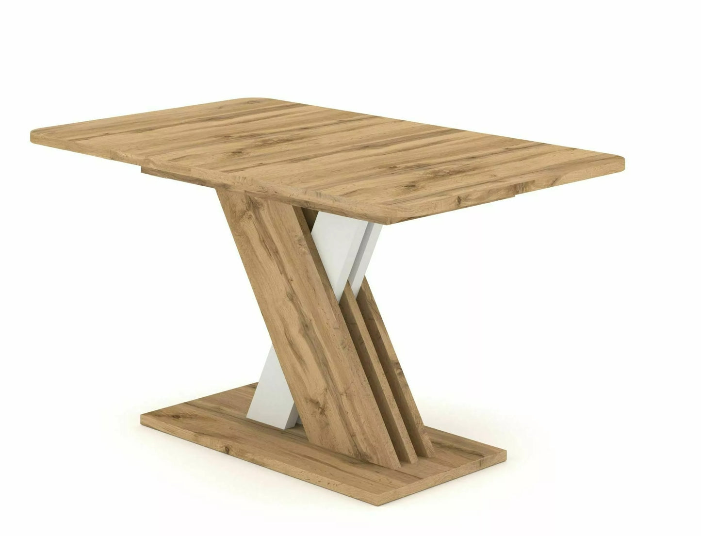 Kitchen Table Redditch | size: Length: 85cm, Width: 180cm, Height: 76cm | color: White/Oak | image: 1 | variant: 1004310