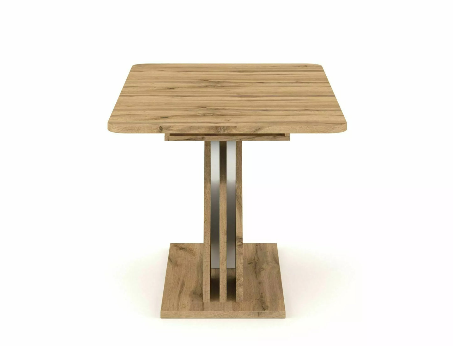 Kitchen Table Redditch | size: Length: 85cm, Width: 180cm, Height: 76cm | color: White/Oak | image: 3 | variant: 1004310