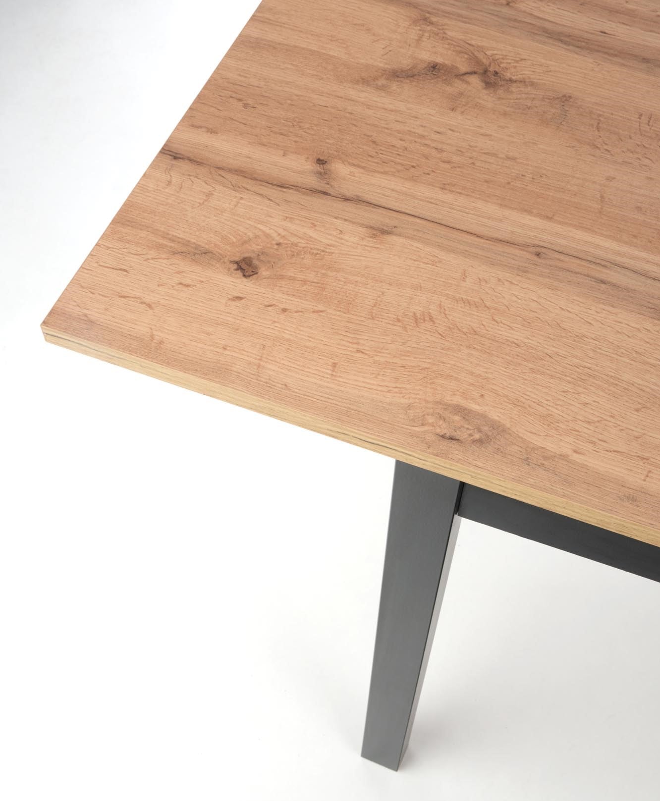 Kitchen Table San Francisco | size: Length: 74cm, Width: 168cm, Height: 75cm | color: Black/Oak | image: 6 | variant: 1007192