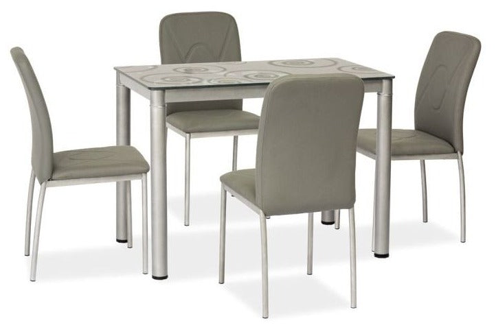 Kitchen Table Scunthorpe | size: Length: 60cm, Width: 100cm, Height: 75cm | color: Gray | image: 2 | variant: 1004324
