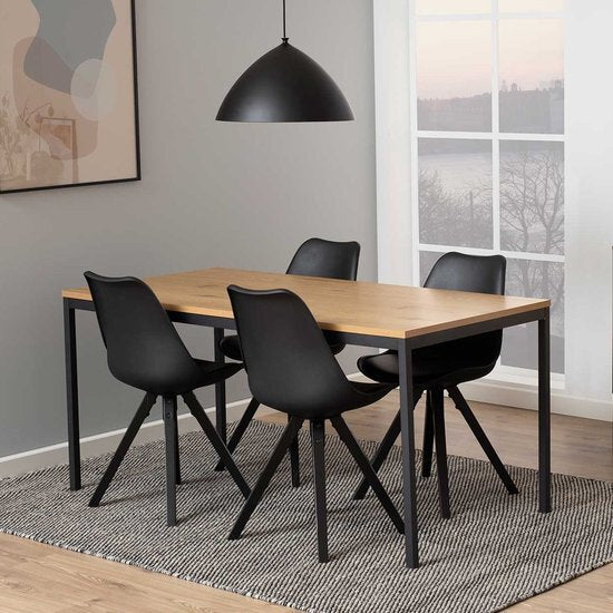 Kitchen Table Seaford | size: Length: 80cm, Width: 160cm, Height: 74cm | color: Oak | image: 4 | variant: 1011775