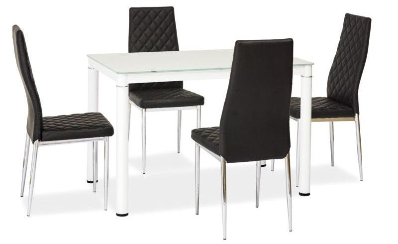 Kitchen Table Solihull | size: Length: 70cm, Width: 110cm, Height: 75cm | color: White | image: 2 | variant: 1004342