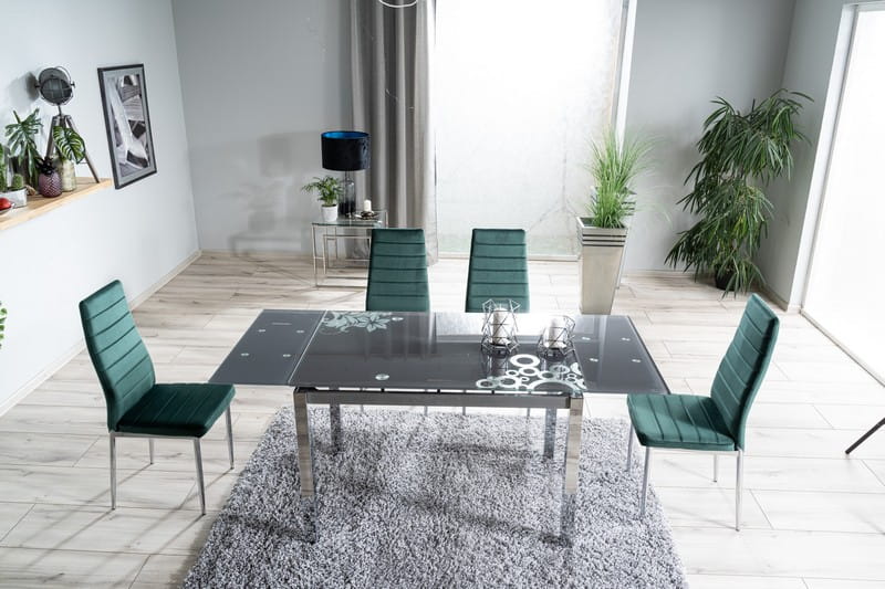 Kitchen Table South Shields | size: Length: 74cm, Width: 170cm, Height: 75cm | color: Black | image: 3 | variant: 1004337