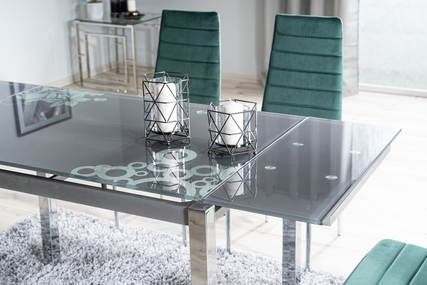 Kitchen Table South Shields | size: Length: 74cm, Width: 170cm, Height: 75cm | color: Black | image: 4 | variant: 1004337
