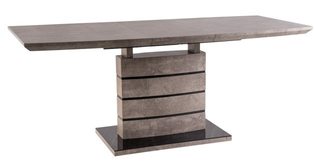 Kitchen Table Southend | size: Length: 80cm, Width: 180cm, Height: 76cm | color: Black/Grey | image: 2 | variant: 1004345