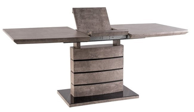 Kitchen Table Southend | size: Length: 80cm, Width: 180cm, Height: 76cm | color: Black/Grey | image: 3 | variant: 1004345