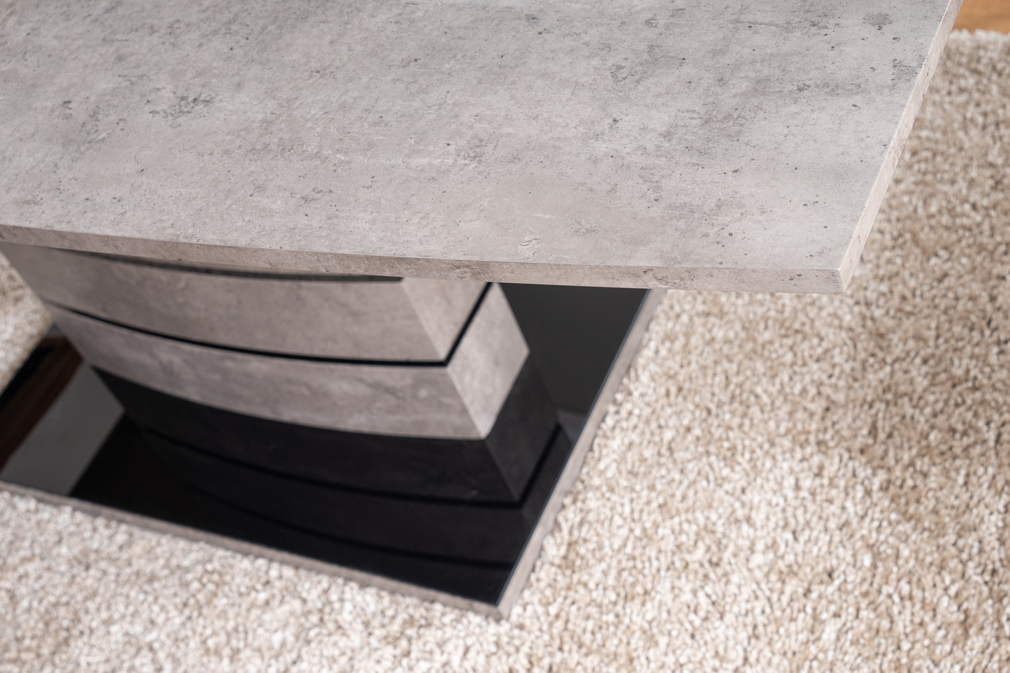 Kitchen Table Southend | size: Length: 80cm, Width: 180cm, Height: 76cm | color: Black/Grey | image: 6 | variant: 1004345
