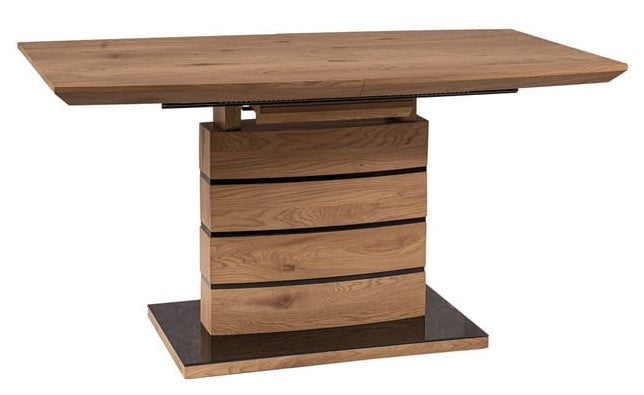 Kitchen Table Southend | size: Length: 80cm, Width: 180cm, Height: 76cm | color: Black/Oak | image: 2 | variant: 1007665
