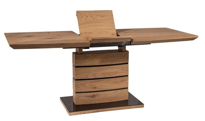 Kitchen Table Southend | size: Length: 80cm, Width: 180cm, Height: 76cm | color: Black/Oak | image: 3 | variant: 1007665