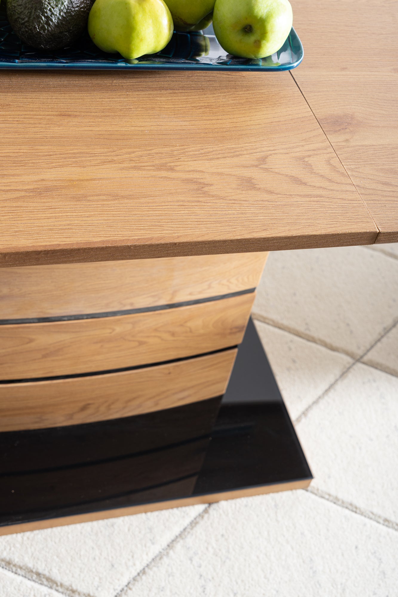 Kitchen Table Southend | size: Length: 80cm, Width: 180cm, Height: 76cm | color: Black/Oak | image: 6 | variant: 1007665