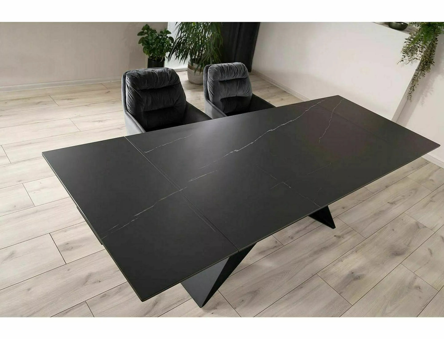 Kitchen Table St Helens | size: Length: 90cm, Width: 240cm, Height: 77cm | color: Black | image: 3 | variant: 1004409