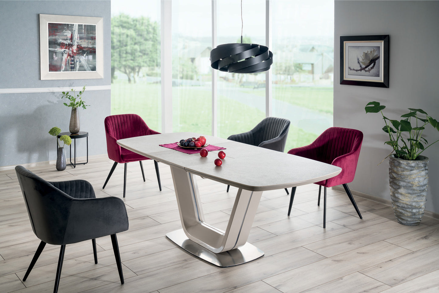 Kitchen Table Swindon | size: Length: 90cm, Width: 220cm, Height: 76cm | color: Gray | image: 4 | variant: 1004355