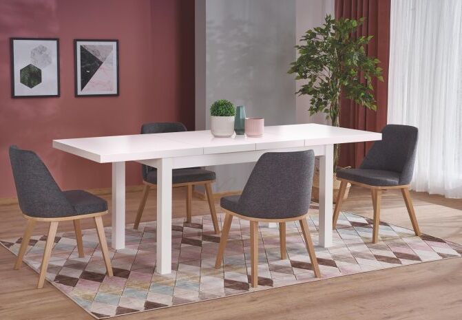 Kitchen Table Tiago 2 1 | size: Length: 80cm, Width: 220cm, Height: 76cm | color: White | image: 3 | variant: 1011243
