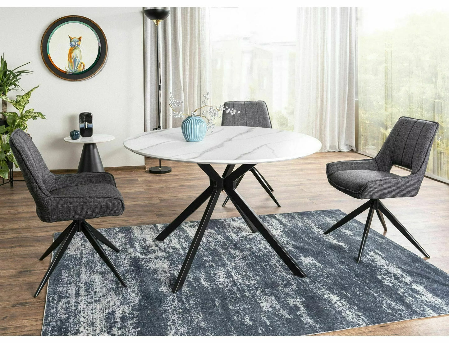 Kitchen Table Torquay | size: Length: 100cm, Width: 100cm, Height: 76cm, Diameter: 100cm | color: White | image: 2 | variant: 1004357