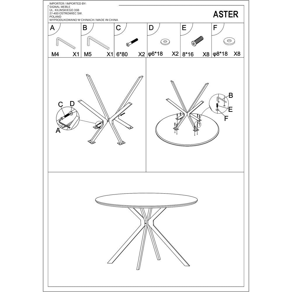 Kitchen Table Torquay | size: Length: 120cm, Width: 120cm, Height: 76cm, Diameter: 120cm | color: Oak | image: 6 | variant: 1004361