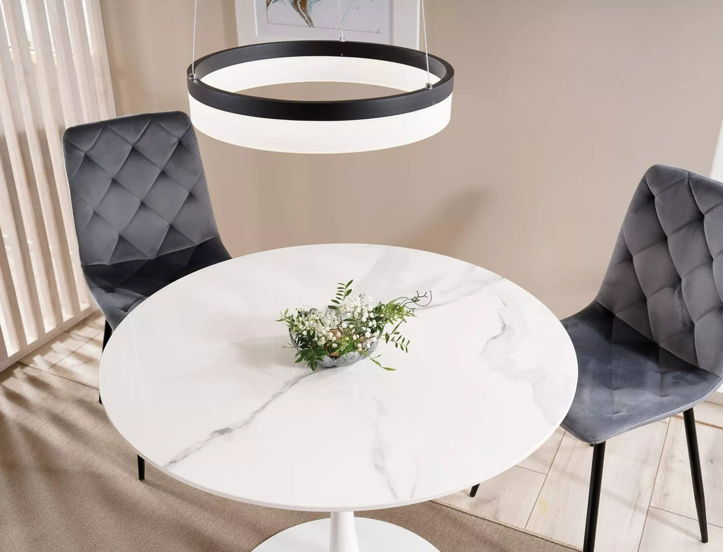 Kitchen Table Walsall | size: Length: 80cm, Width: 80cm, Height: 75cm, Diameter: 80cm | color: White | image: 3 | variant: 1004366