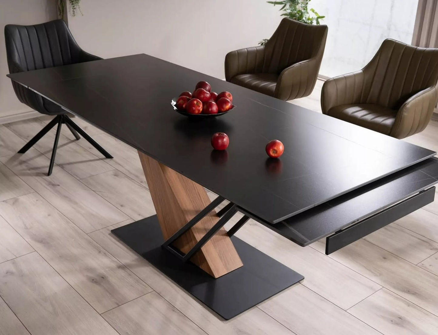 Kitchen Table Warrington | size: Length: 90cm, Width: 240cm, Height: 75cm | color: Black | image: 4 | variant: 1004372
